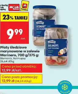 Biedronka Płaty śledziowe marynowane w zalewie Marinero oferta