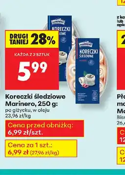 Biedronka Koreczki śledziowe Marinero oferta