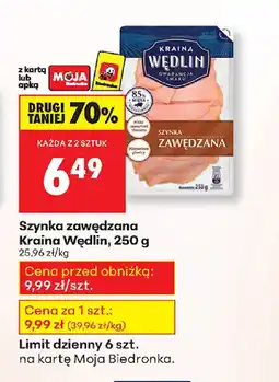 Biedronka Szynka zawędzana Kraina Wędlin oferta
