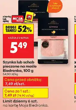 Biedronka Szynka lub schab pieczone na maśle Biedronka oferta
