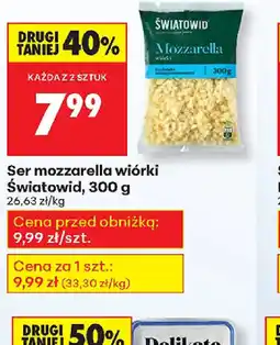 Biedronka Ser mozzarella wiórki Swiatowid oferta