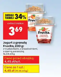 Biedronka Jogurt z granolą oferta