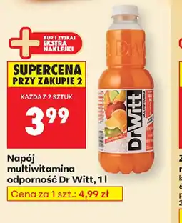 Biedronka Napój multiwitamina odporność Dr Witt oferta