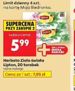 Biedronka Herbata Zioła świata Lipton oferta