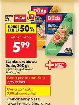 Biedronka Szynka drobiowa Duda oferta