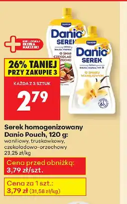 Biedronka Serek homogenizowany Danio Pouch oferta