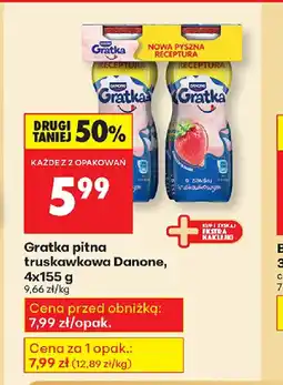 Biedronka Gratka pitna truskawkowa Danone oferta