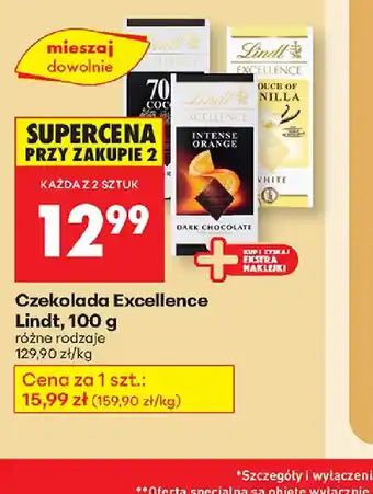 Biedronka Czekolada Excellence Lindt oferta