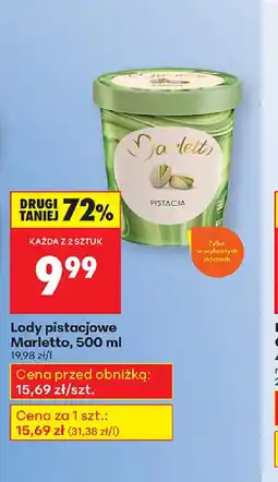 Biedronka Lody pistacjowe Marletto oferta