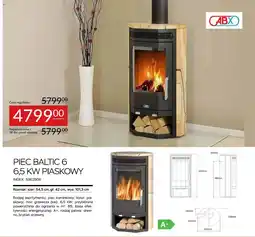 Abra Abx piec baltic 6 6,5 kw piaskowy oferta