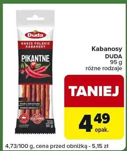 Carrefour Express Kabanosy DUDA 95 g różne rodzaje oferta
