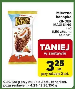 Carrefour Express Mieczna kanapka KINDER MAXI KING 35 g oferta
