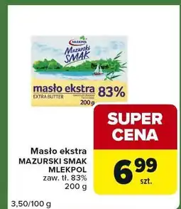 Carrefour Express Masło ekstra MAZURSKI SMAK MLEKPOL zaw. tł. 83% 200 g oferta