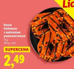 Lidl Donut Halloween z nadzieniem pomarańczowym Piekarnia Lidla oferta