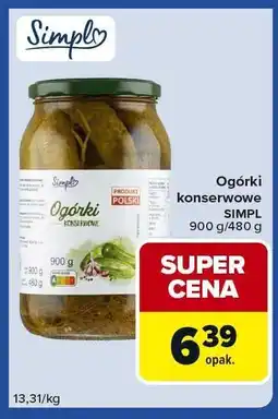 Carrefour Express Ogórki konserwowe Simpl 900g/480g oferta