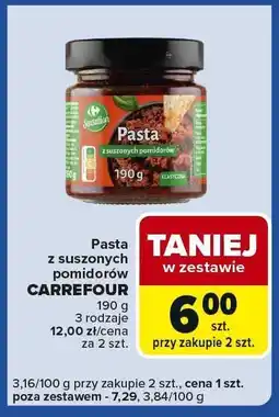 Carrefour Express Pasta z suszonych pomidorów Carrefour 190g 3 rodzaje oferta