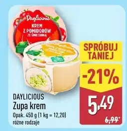 ALDI Zupa krem Daylicious różne rodzaje oferta