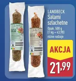 ALDI Salami szlachetne Landbeck różne rodzaje oferta