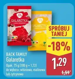 ALDI Galaretka Back Family do wyboru: wiśniowa, malinowa lub cytrynowa oferta