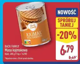 ALDI Masa kajmakowa Back Family oferta