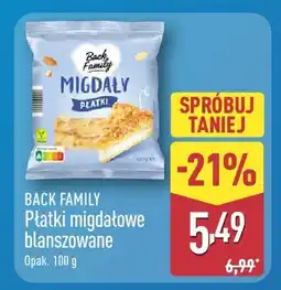 ALDI Płatki migdałowe blanszowane Back Family oferta