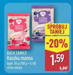ALDI Kaszka manna Back Family oferta