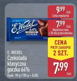 ALDI Czekolada E. Wedel Czekolada Klasyczna gorzka 64% oferta