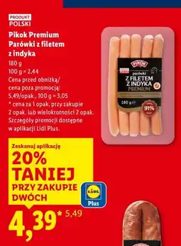 Lidl Parówki z filetem z indyka Pikok Premium oferta