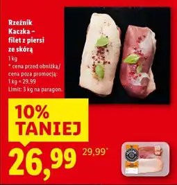 Lidl Kaczka - filet z piersi ze skórą Rzeźnik oferta