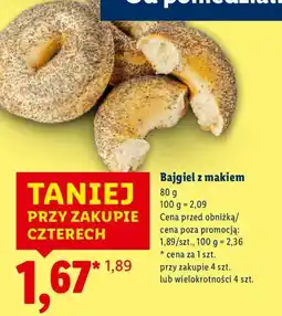 Lidl Bajgiel z makiem Piekarnia Lidla oferta