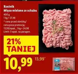 Lidl Mięso mielone ze schabu Rzeźnik oferta