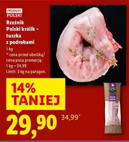 Lidl Polski królik - tuszka z podrobami Rzeźnik oferta