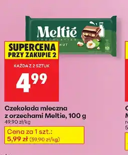 Biedronka Czekolada mleczna z orzechami Meltie oferta