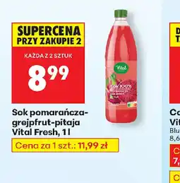 Biedronka Sok pomarańcza-grejpfrut-pitaja Vital Fresh oferta