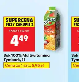 Biedronka Sok 100% Multiwitamina Tymbark oferta