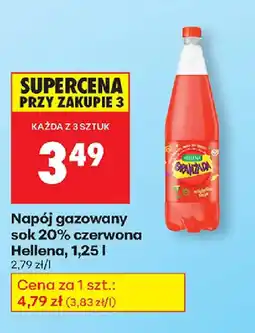 Biedronka Napój gazowany sok 20% czerwona Hellena oferta