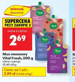 Biedronka Mus owocowy Vital Fresh oferta