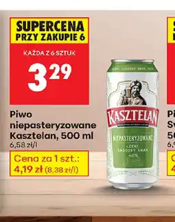 Biedronka Piwo niepasteryzowane Kasztelan oferta