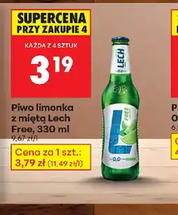Biedronka Piwo limonka z miętą Lech Free oferta