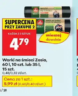 Biedronka Worki na śmieci Zosia oferta