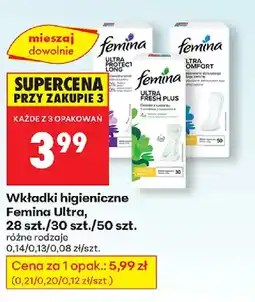Biedronka Wkładki higieniczne Femina Ultra oferta