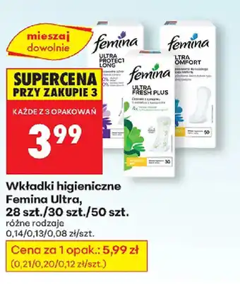 Biedronka Wkładki higieniczne Femina Ultra oferta