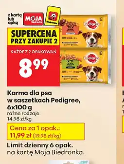 Biedronka Karma dla psa w saszetkach Pedigree oferta