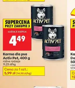 Biedronka Karma dla psa Activ Pet oferta