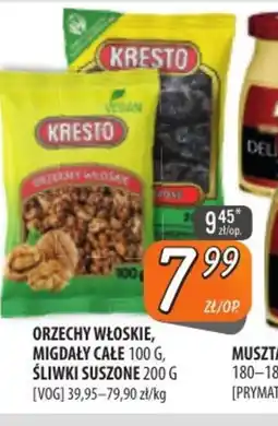 Społem Szczecin Orzechy Włoskie, Migdały Całe, Sliwki Suszone oferta