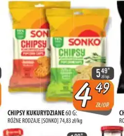 Społem Szczecin SONKO CHIPSY KUKURYDZIANE oferta