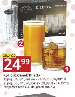 Prymus-AGD Kpl. 6 szklanek Diletta oferta