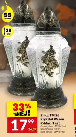 Twój Market Znicz TM 26 Kryształ Wazon R-Max oferta