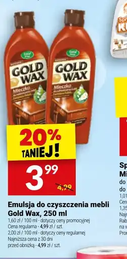 Twój Market Emulsja do czyszczenia mebli Gold Wax oferta