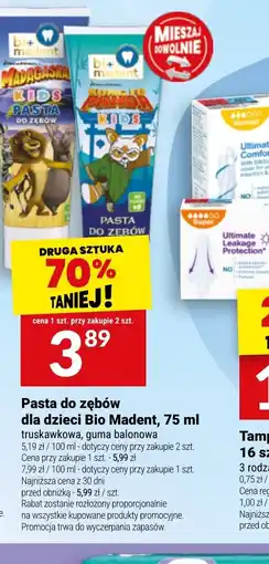 Twój Market Pasta do zębów dla dzieci Bio MaDent oferta